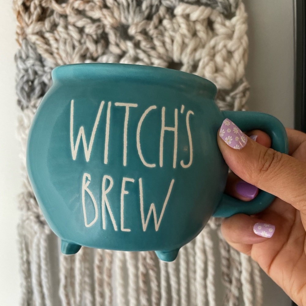 Rae Dunn Witch’s Brew Blue Cauldron Halloween Mug NEW